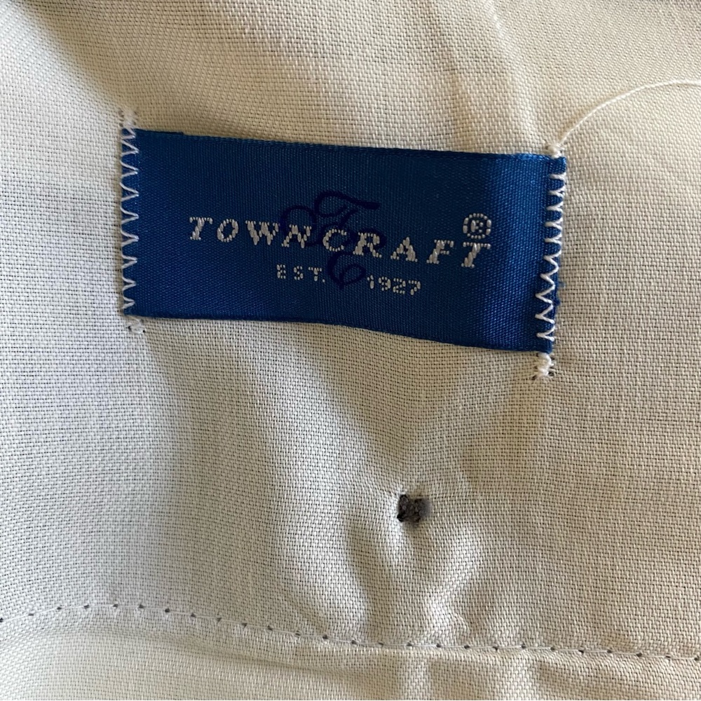 Towncraft Wrinkle Free Stain Release Pants 44 Cotton Blend Blue see measurements - Picture 8 of 8